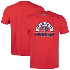NHL Red Columbus Blue Jackets Levelwear Youth Little Richmond Banner Arch T-Shirt