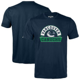 NHL Navy Vancouver Canucks Levelwear Youth Little Richmond Banner Arch T-Shirt