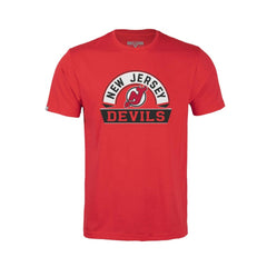 NHL Red New Jersey Devils Levelwear Youth Little Richmond Banner Arch T-Shirt