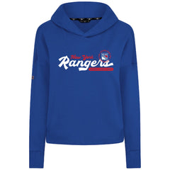 NHL Royal New York Rangers Levelwear Women's Sweet Monument Tri-Blend Cropped Pullover Hoodie