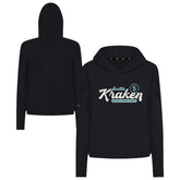 NHL Black Seattle Kraken Levelwear Women's Sweet Monument Tri-Blend Cropped Pullover Hoodie
