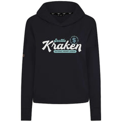 NHL Black Seattle Kraken Levelwear Women's Sweet Monument Tri-Blend Cropped Pullover Hoodie