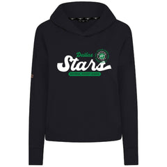 NHL Black Dallas Stars Levelwear Women's Sweet Monument Tri-Blend Cropped Pullover Hoodie