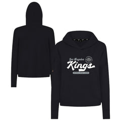 NHL Black Los Angeles Kings Levelwear Women's Sweet Monument Tri-Blend Cropped Pullover Hoodie