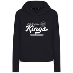 NHL Black Los Angeles Kings Levelwear Women's Sweet Monument Tri-Blend Cropped Pullover Hoodie