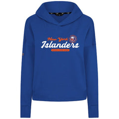 NHL Royal New York Islanders Levelwear Women's Sweet Monument Tri-Blend Cropped Pullover Hoodie
