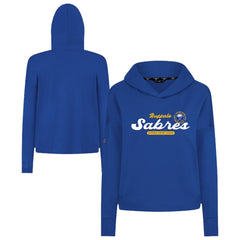 NHL Royal Buffalo Sabres Levelwear Women's Sweet Monument Tri-Blend Cropped Pullover Hoodie