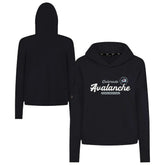 NHL Black Colorado Avalanche Levelwear Women's Sweet Monument Tri-Blend Cropped Pullover Hoodie