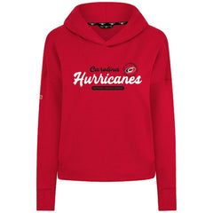 NHL Red Carolina Hurricanes Levelwear Women's Sweet Monument Tri-Blend Cropped Pullover Hoodie