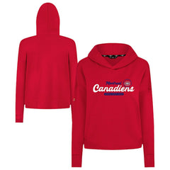 NHL Red Montreal Canadiens Levelwear Women's Sweet Monument Tri-Blend Cropped Pullover Hoodie