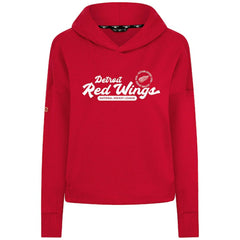 NHL Red Detroit Red Wings Levelwear Women's Sweet Monument Tri-Blend Cropped Pullover Hoodie
