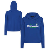 NHL Royal Vancouver Canucks Levelwear Women's Sweet Monument Tri-Blend Cropped Pullover Hoodie