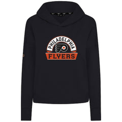 NHL Black Philadelphia Flyers Levelwear Women's Sweet Banner Arch Tri-Blend Cropped Pullover Hoodie