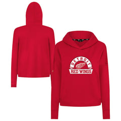 NHL Red Detroit Red Wings Levelwear Women's Sweet Banner Arch Tri-Blend Cropped Pullover Hoodie