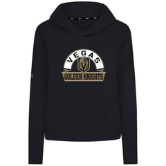 NHL Black Vegas Golden Knights Levelwear Women's Sweet Banner Arch Tri-Blend Cropped Pullover Hoodie