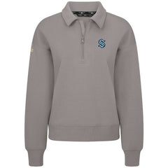 NHL Gray Seattle Kraken Levelwear Women's Canmore Quarter-Zip Pullover