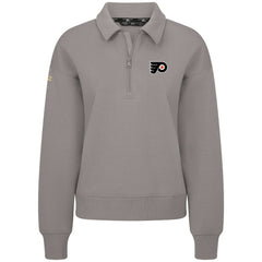 NHL Gray Philadelphia Flyers Levelwear Women's Canmore Quarter-Zip Pullover