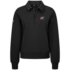 NHL Black Columbus Blue Jackets Levelwear Women's Canmore Quarter-Zip Pullover