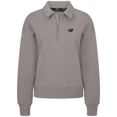 NHL Gray Minnesota Wild Levelwear Women's Canmore Quarter-Zip Pullover
