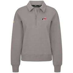 NHL Gray Carolina Hurricanes Levelwear Women's Canmore Quarter-Zip Pullover