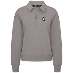 NHL Gray Winnipeg Jets Levelwear Women's Canmore Quarter-Zip Pullover