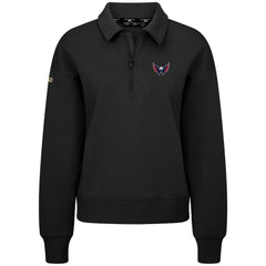 NHL Black Washington Capitals Levelwear Women's Canmore Quarter-Zip Pullover