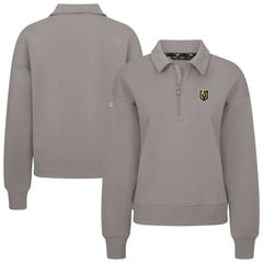 NHL Gray Vegas Golden Knights Levelwear Women's Canmore Quarter-Zip Pullover