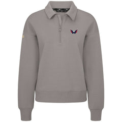 NHL Gray Washington Capitals Levelwear Women's Canmore Quarter-Zip Pullover