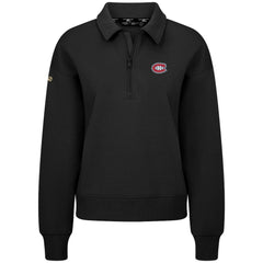 NHL Black Montreal Canadiens Levelwear Women's Canmore Quarter-Zip Pullover