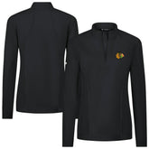 NHL Black Chicago Blackhawks Levelwear Women's Upright Quarter-Zip Pullover