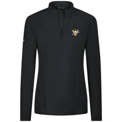 NHL Black Pittsburgh Penguins Levelwear Women's Upright Quarter-Zip Pullover