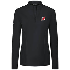 NHL Black New Jersey Devils Levelwear Women's Upright Quarter-Zip Pullover