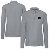 NHL Gray Philadelphia Flyers Levelwear Women's Upright Quarter-Zip Pullover