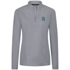 NHL Gray Seattle Kraken Levelwear Women's Upright Quarter-Zip Pullover