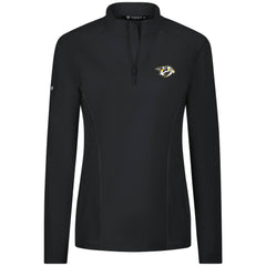 NHL Black Nashville Predators Levelwear Women's Upright Quarter-Zip Pullover