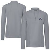 NHL Gray Colorado Avalanche Levelwear Women's Upright Quarter-Zip Pullover