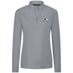 NHL Gray Colorado Avalanche Levelwear Women's Upright Quarter-Zip Pullover