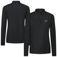 NHL Black Minnesota Wild Levelwear Women's Upright Quarter-Zip Pullover