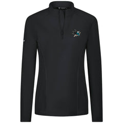 NHL Black San Jose Sharks Levelwear Women's Upright Quarter-Zip Pullover