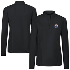 NHL Black Edmonton Oilers Levelwear Women's Upright Quarter-Zip Pullover