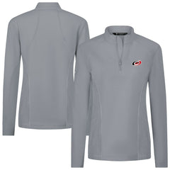 NHL Gray Carolina Hurricanes Levelwear Women's Upright Quarter-Zip Pullover