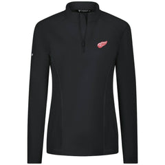 NHL Black Detroit Red Wings Levelwear Women's Upright Quarter-Zip Pullover
