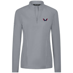 NHL Gray Washington Capitals Levelwear Women's Upright Quarter-Zip Pullover