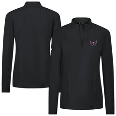 NHL Black Washington Capitals Levelwear Women's Upright Quarter-Zip Pullover