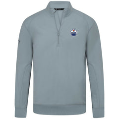 NHL Gray Edmonton Oilers Levelwear Upright Tri-Blend Quarter-Zip Pullover