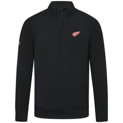 NHL Black Detroit Red Wings Levelwear Upright Tri-Blend Quarter-Zip Pullover