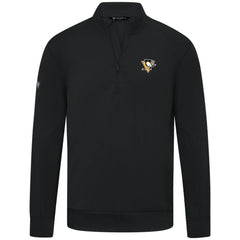 NHL Black Pittsburgh Penguins Levelwear Upright Tri-Blend Quarter-Zip Pullover