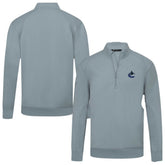 NHL Gray Vancouver Canucks Levelwear Upright Tri-Blend Quarter-Zip Pullover