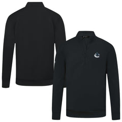 NHL Black Vancouver Canucks Levelwear Upright Tri-Blend Quarter-Zip Pullover