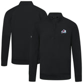 NHL Black Colorado Avalanche Levelwear Upright Tri-Blend Quarter-Zip Pullover